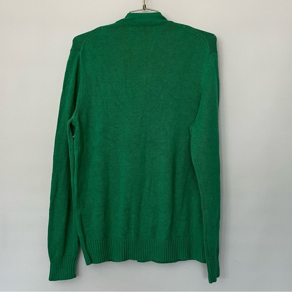 Express Size medium Cardigan Green Sweater V-Neck Knit Long Sleeve - Picture 4 of 7